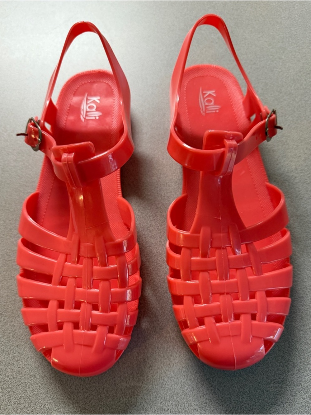 Kali Angel Coral Jelly Sandals NWOT